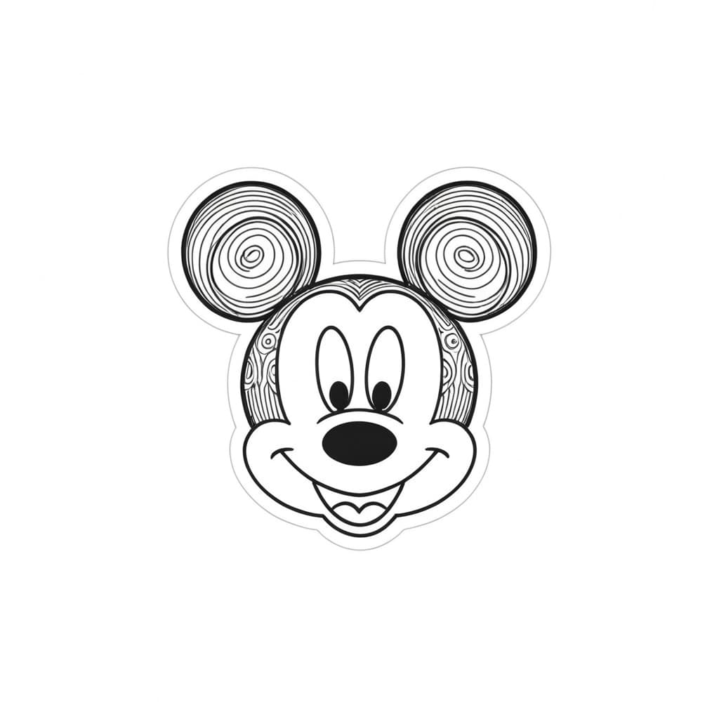 Topolino felice da colorare