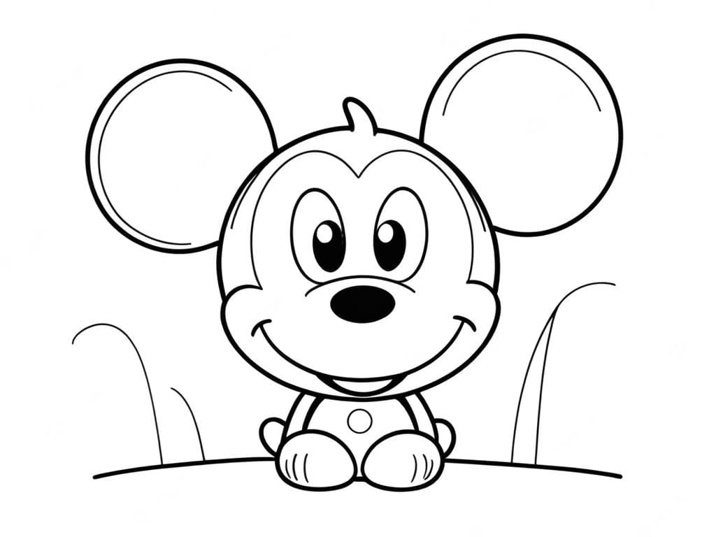 Topolino per bambini da colorare