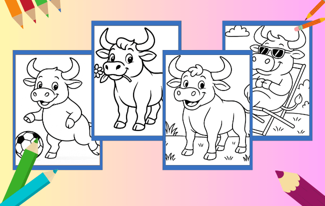 Toro da colorare