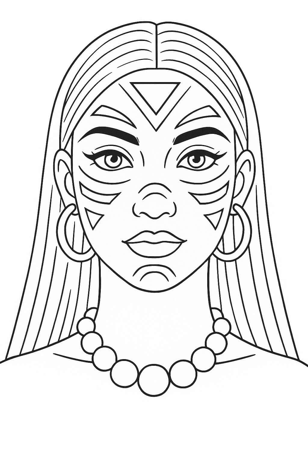 Trucco da principessa da colorare