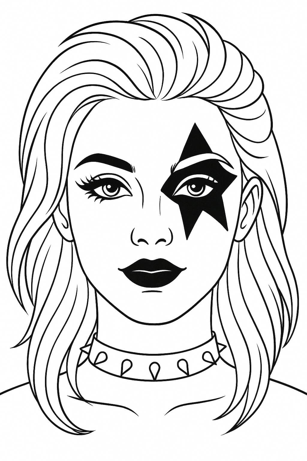 Trucco di halloween da colorare