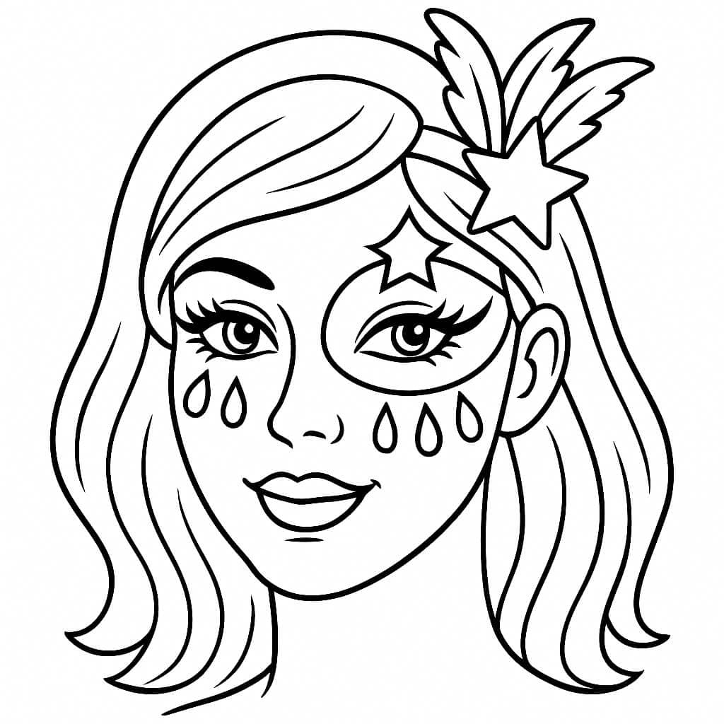 Trucco glamour da colorare