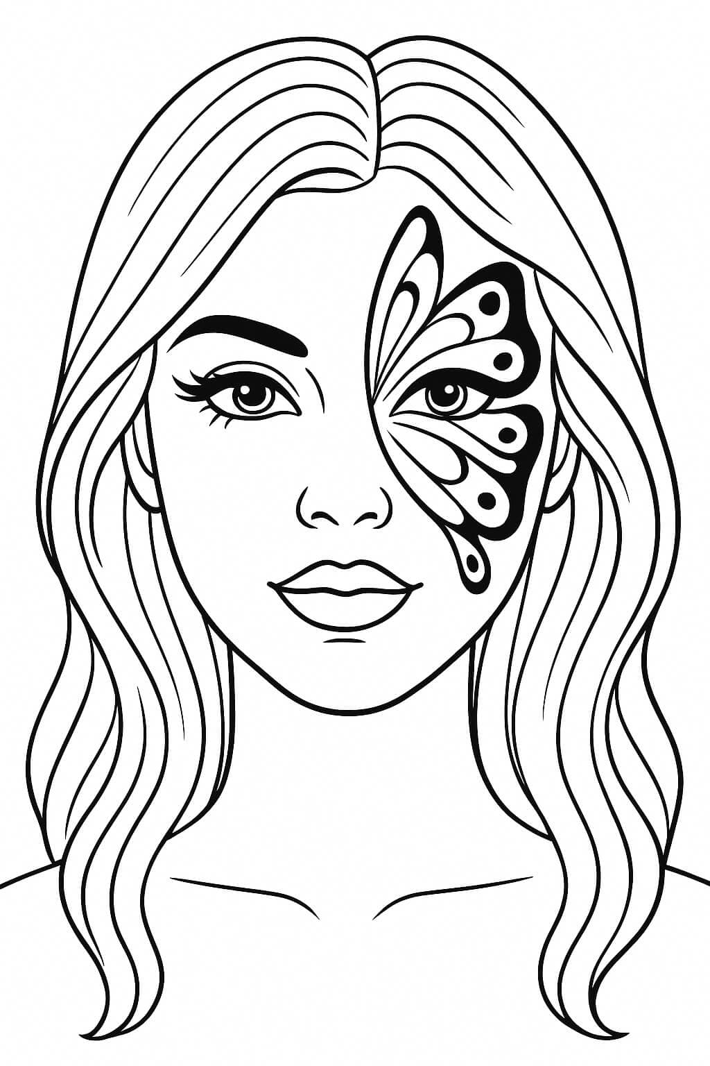 Trucco naturale da colorare