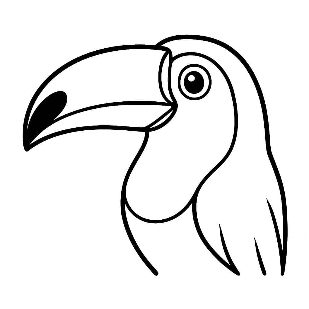 Testa di tucano da colorare