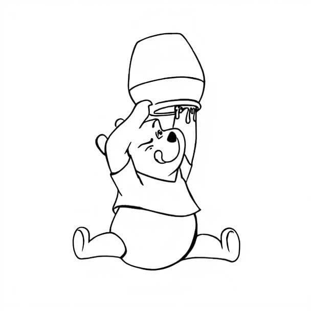 Winnie Pooh cerca miele da colorare