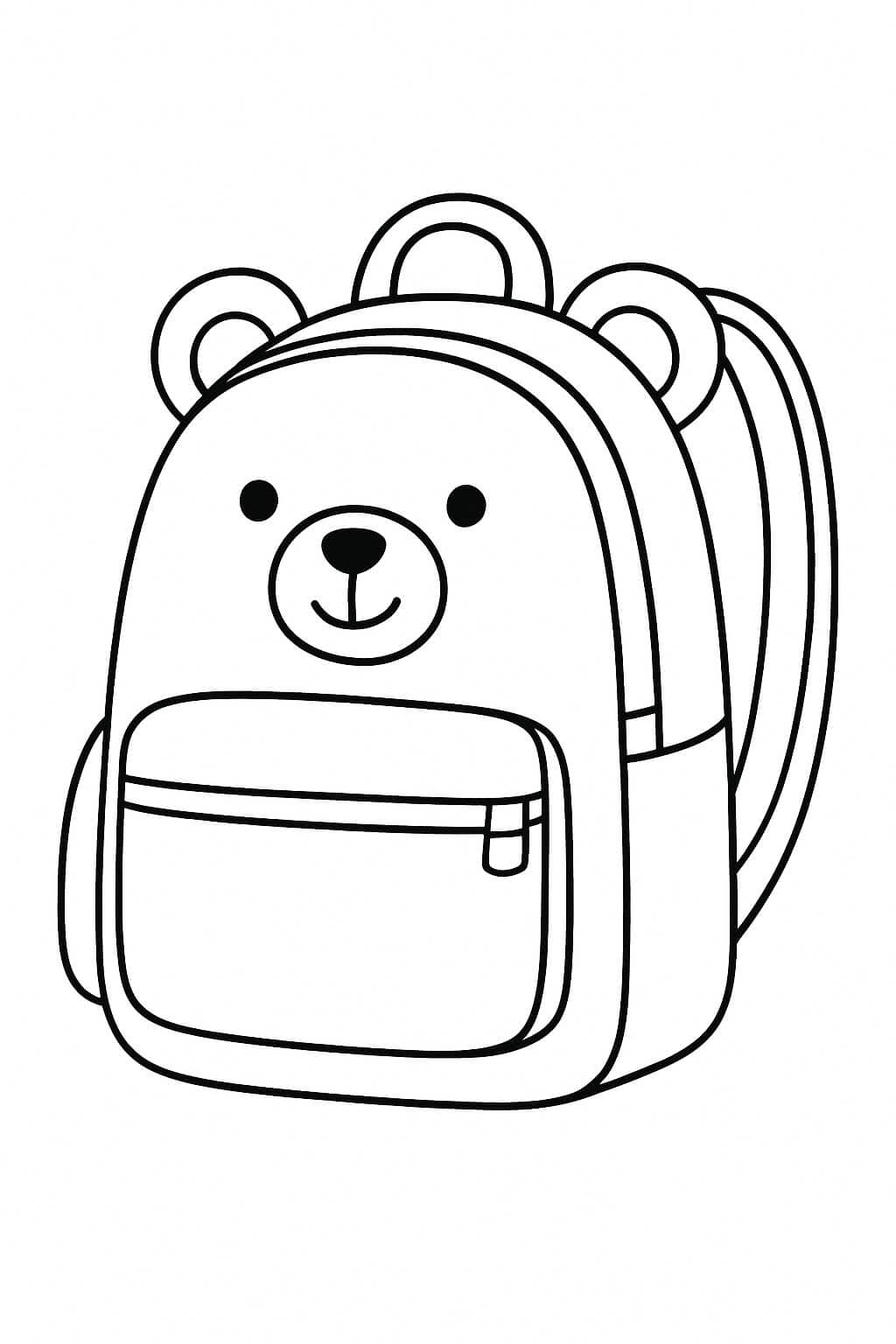 Zaino orso da colorare