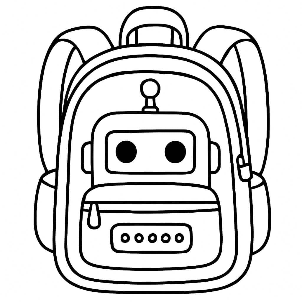Zaino robot da colorare